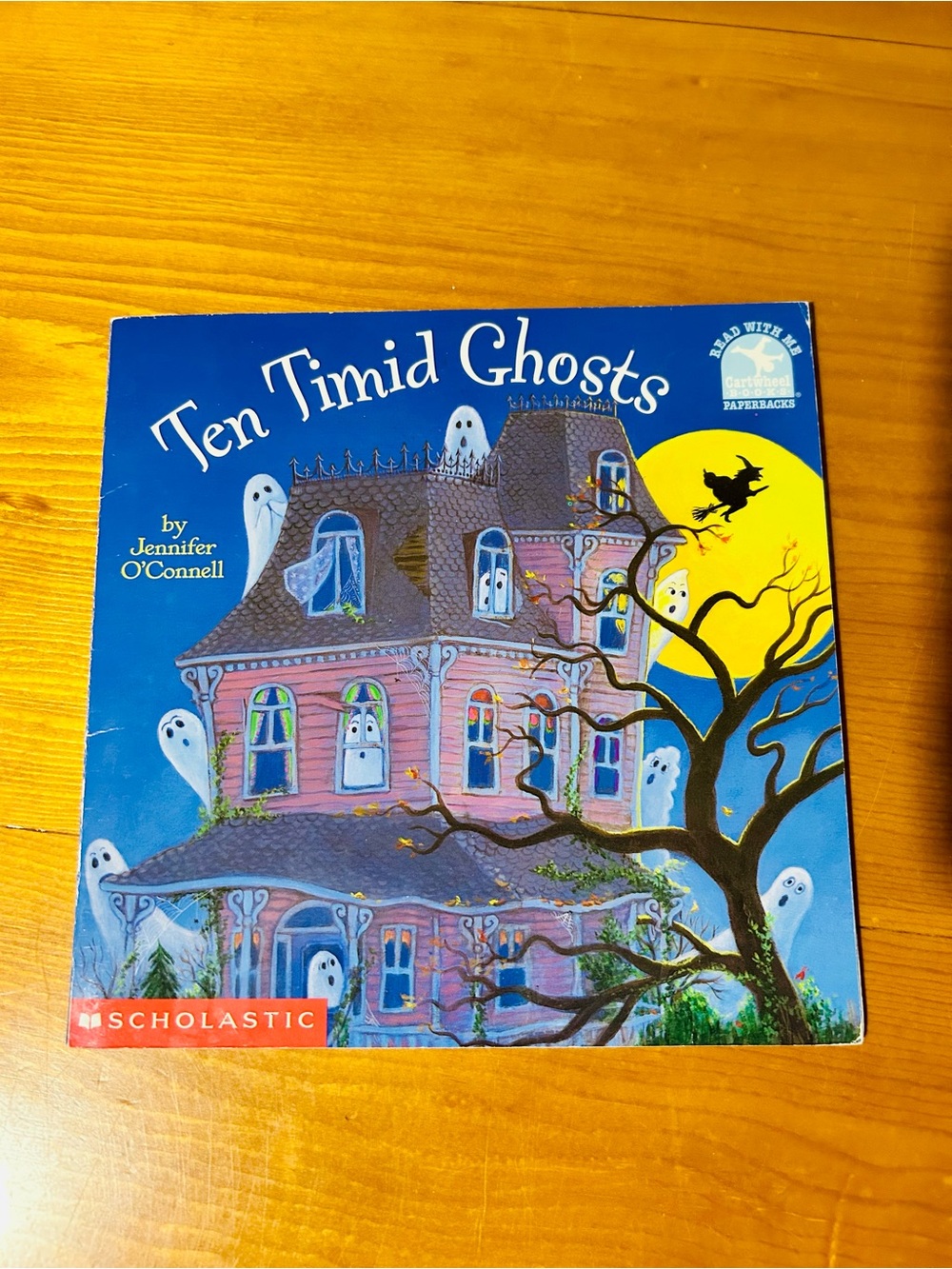 (3/$10) Ten Timid Ghosts Halloween counting paperback book